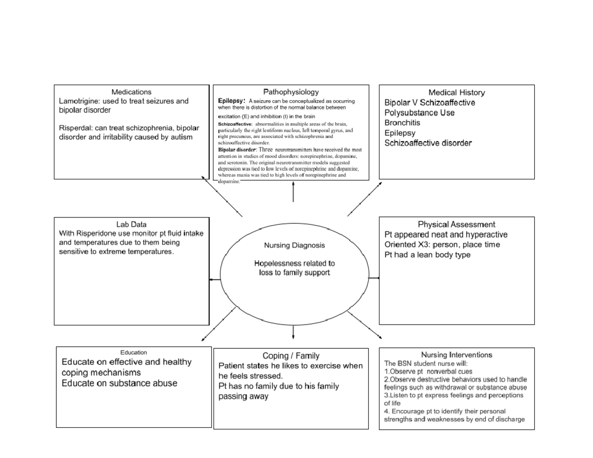 Ah concept map example - Instructions: For medications – list pertinent ...