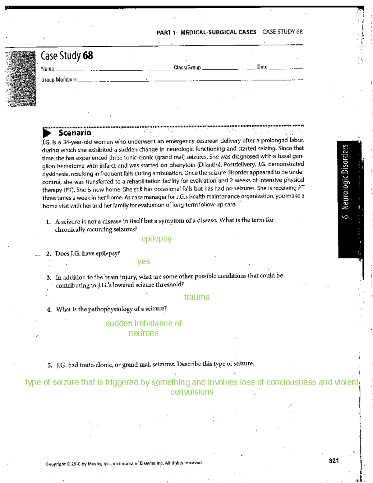 nursing case study for seizures