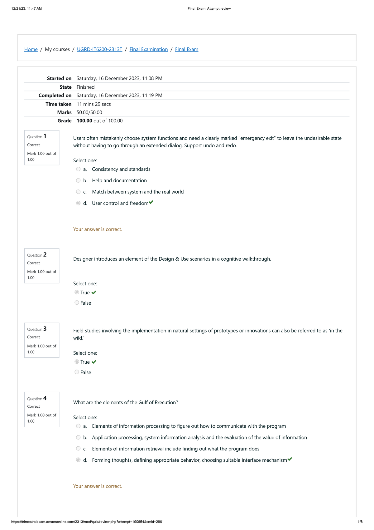 Human Computer Interaction Final EXAM - Home / My courses / UGRD-IT6200 ...