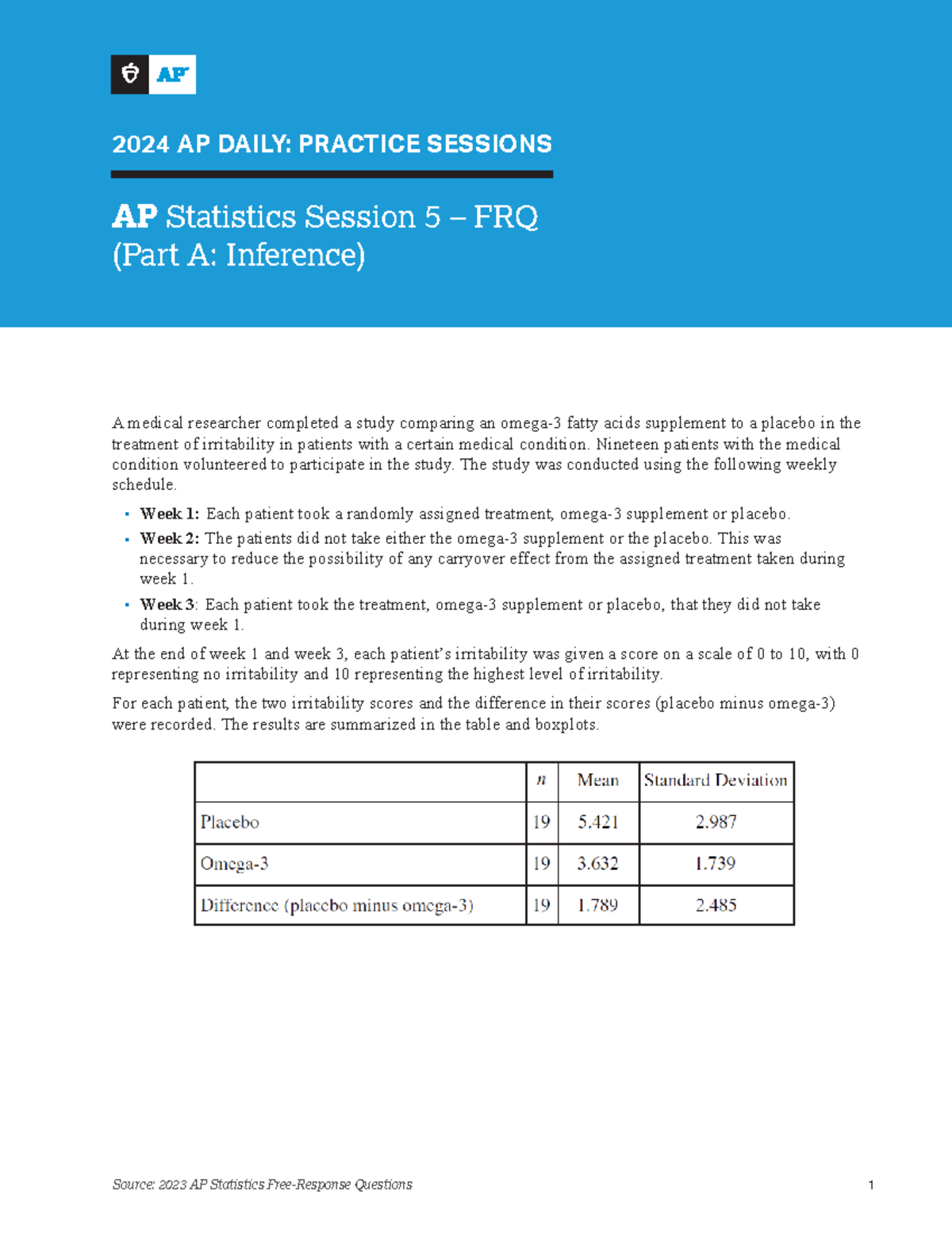 Ap Stat Frq 2024 - 6igu6qf