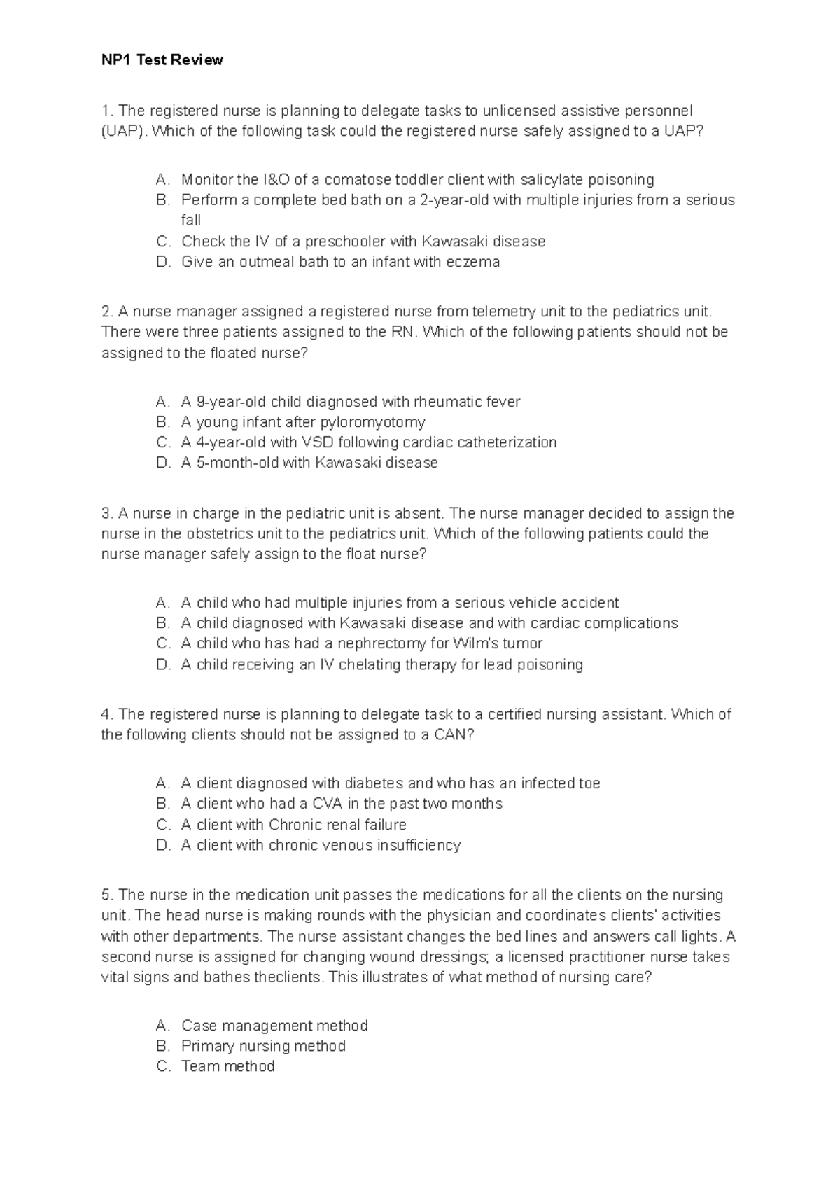 NP1-Test-Reviewer - PRACTICE MATERIALS - NP1 Test Review 1. The ...