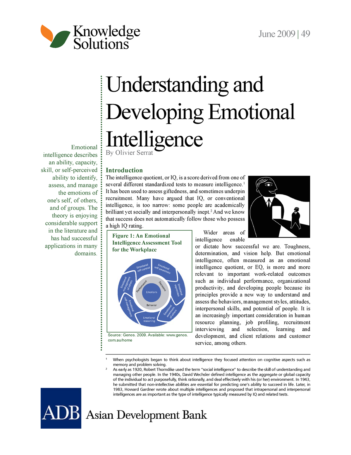 Understanding Developing Emotional Intelligence - Solutions June 2009 ...