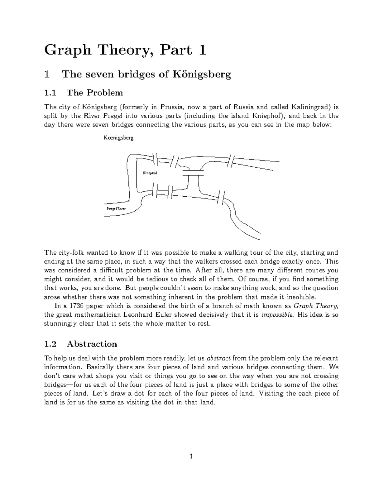 Apuntes Teoría de grafos Princeton University Graph Theory, Part 1 1