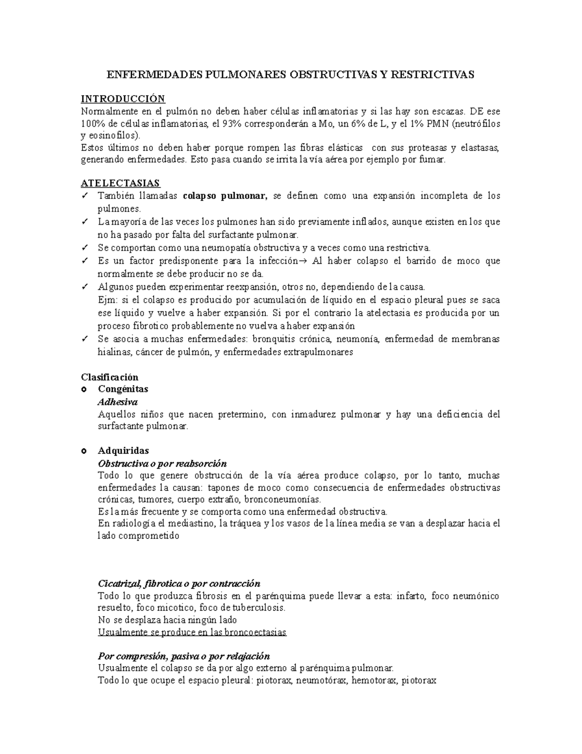 enfermedades obstructivas y restrictivas respiratorias