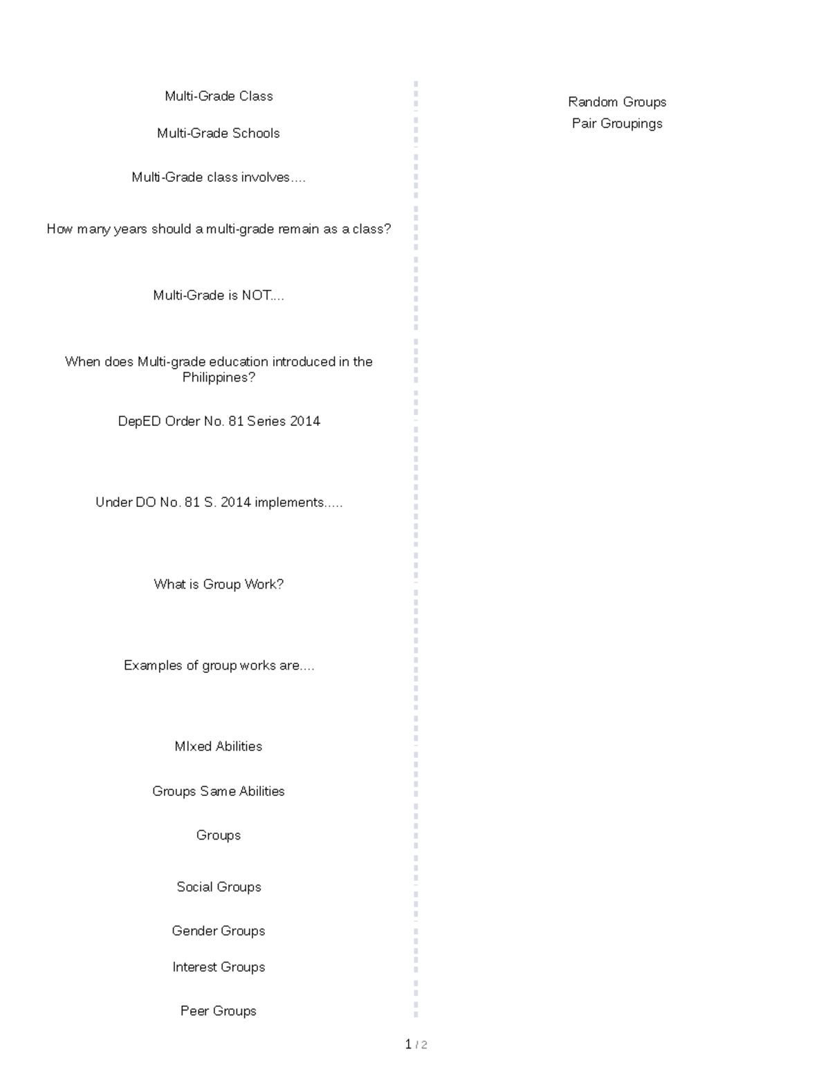 Module 1 MGT for education students under the new curriculum 1 / Module 1 MGT for education students under the new curriculum 1 /
