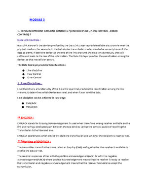 Module 5 - Semester four A13 data communication and optical fibers ...