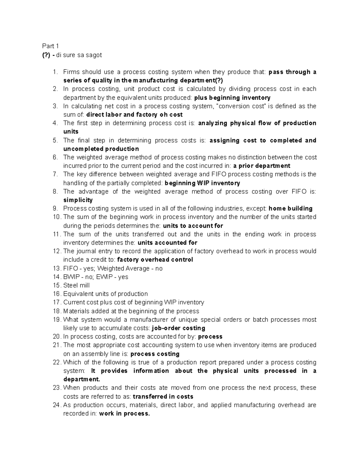 Professional Development Quiz Part 1 Part 1 (?) di sure sa sagot