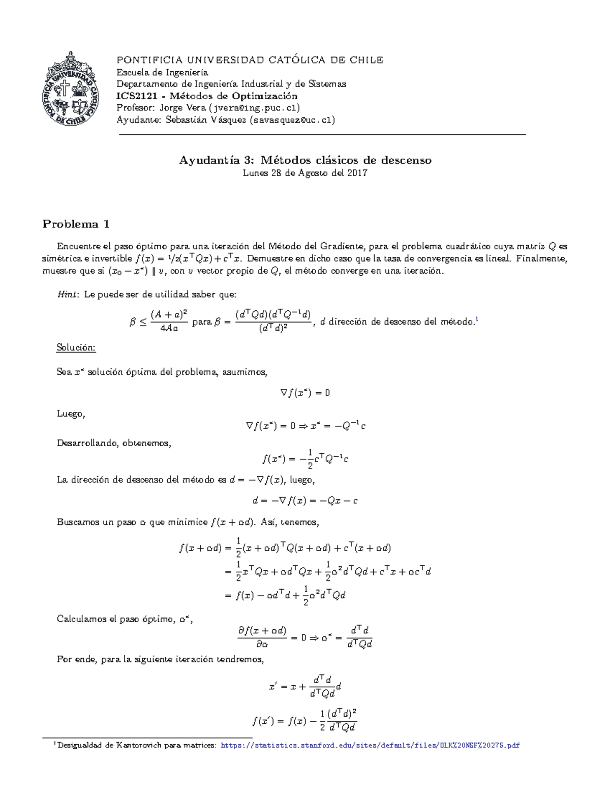 Ayudantia 3 Solucion - ´ PONTIFICIA UNIVERSIDAD CATOLICA DE CHILE ...