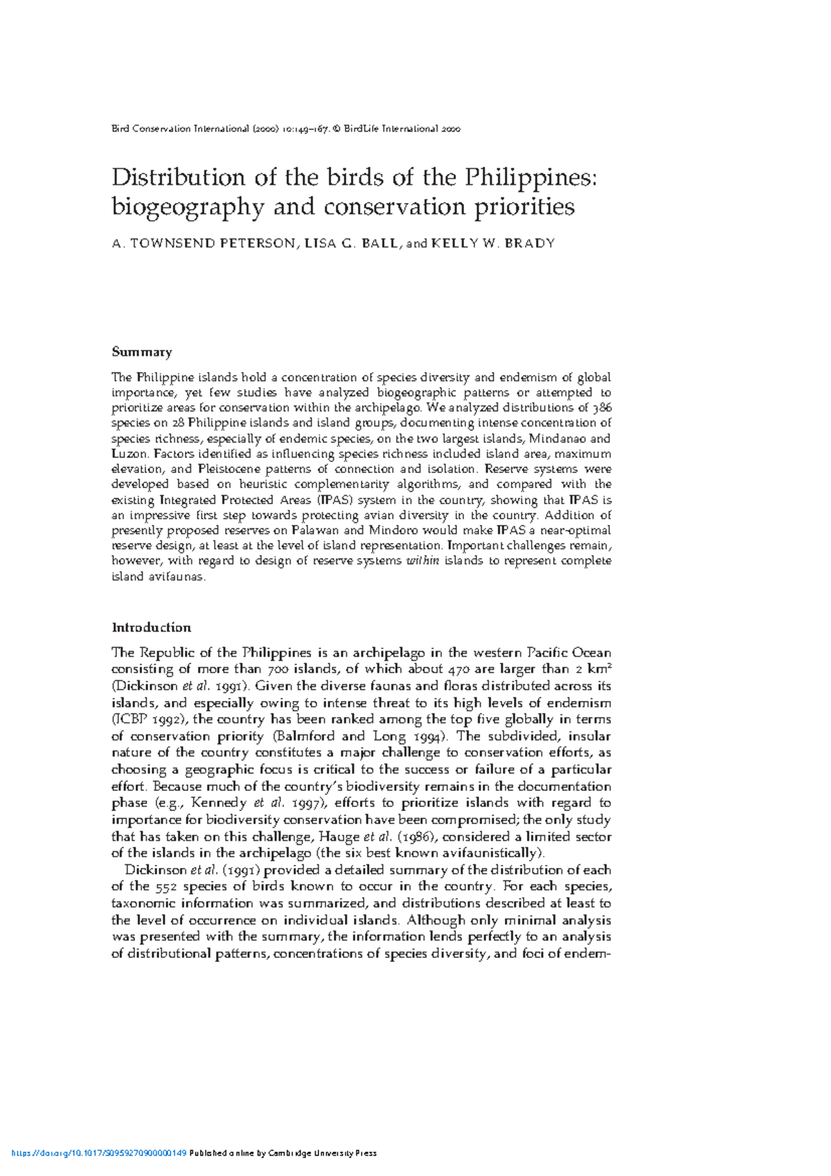 Distribution-of-the-birds-of-the-philippines-biogeography-and ...