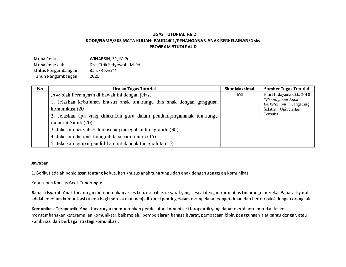 Daniel- Tugas Tutorial KE 2- Ppabk - TUGAS TUTORIAL KE- KODE/NAMA/SKS ...