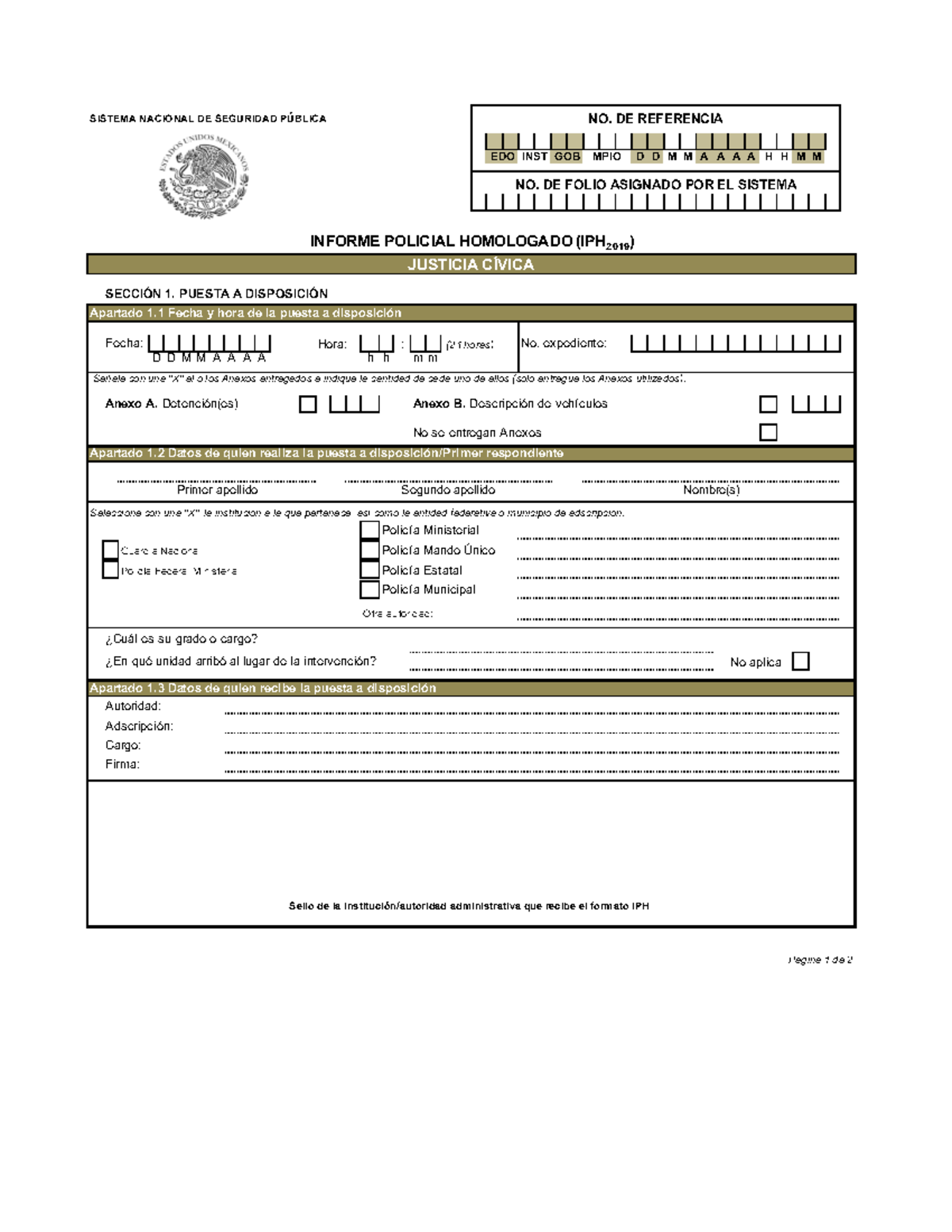 Informe Policial Homologado- Justicia Civica - SISTEMA NACIONAL DE ...