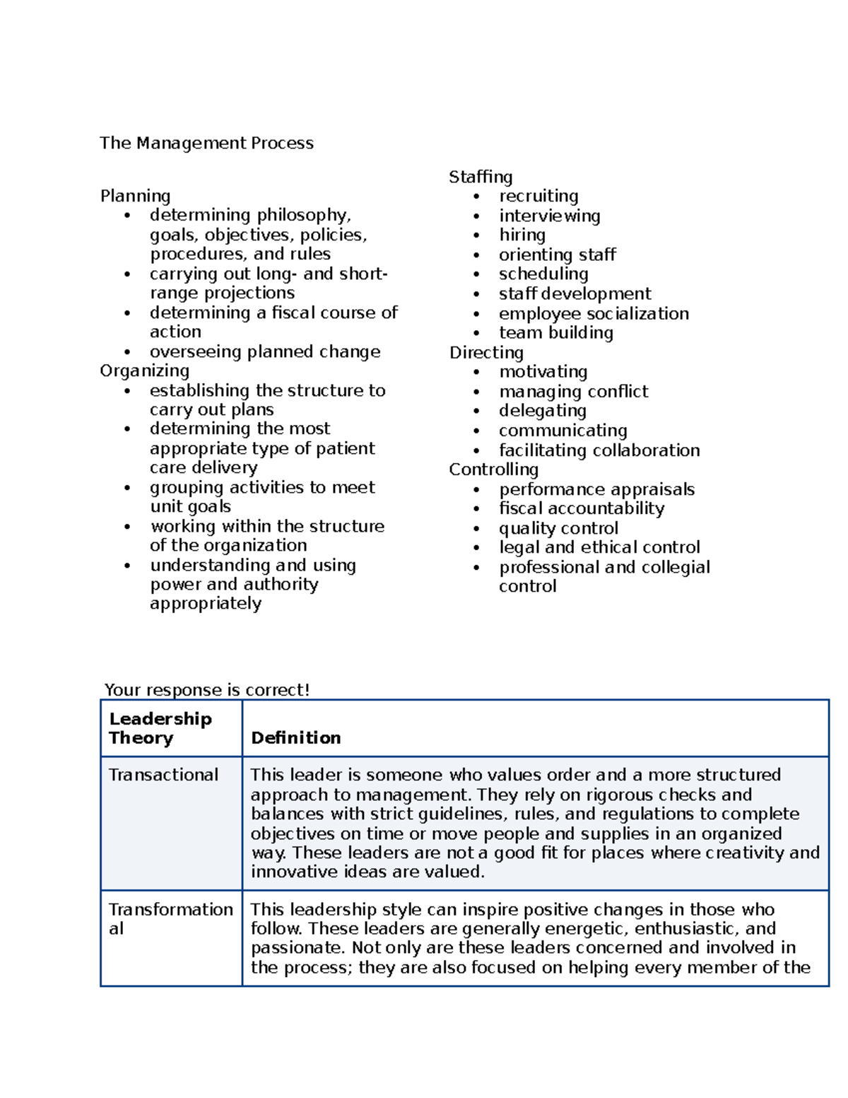 Wk1Leadership - edapt notes for week one leadership - The Management ...