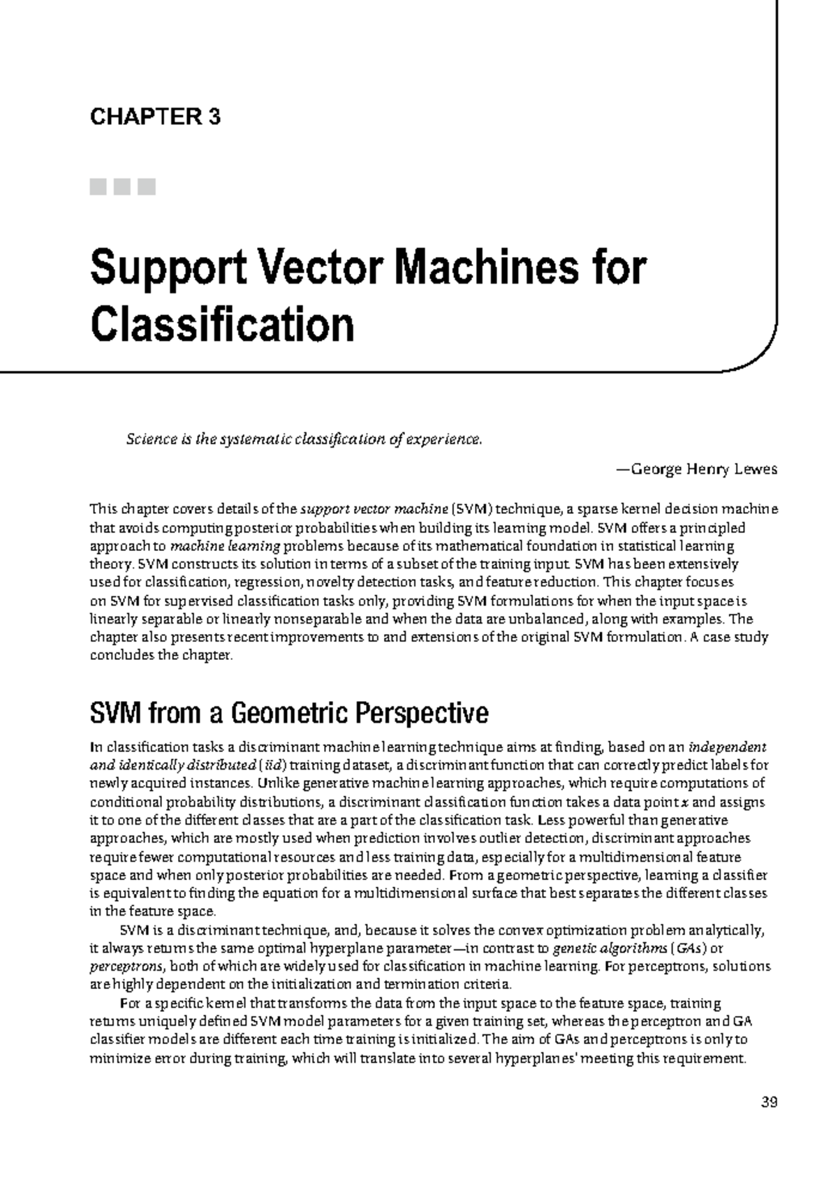 SVM - talks about SVM. gives a brief idea about the use of SVM ...