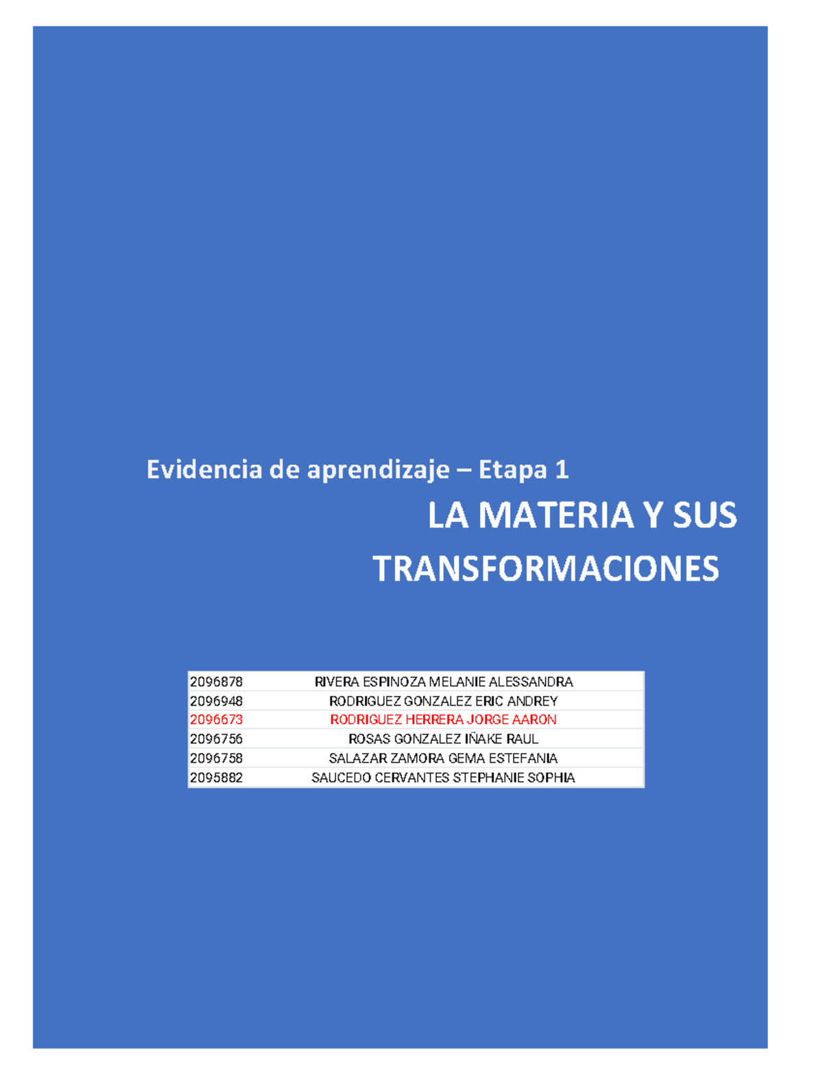 La Materia y sus Transformaciones Etapa1Ev - Evidencia de aprendizaje ...