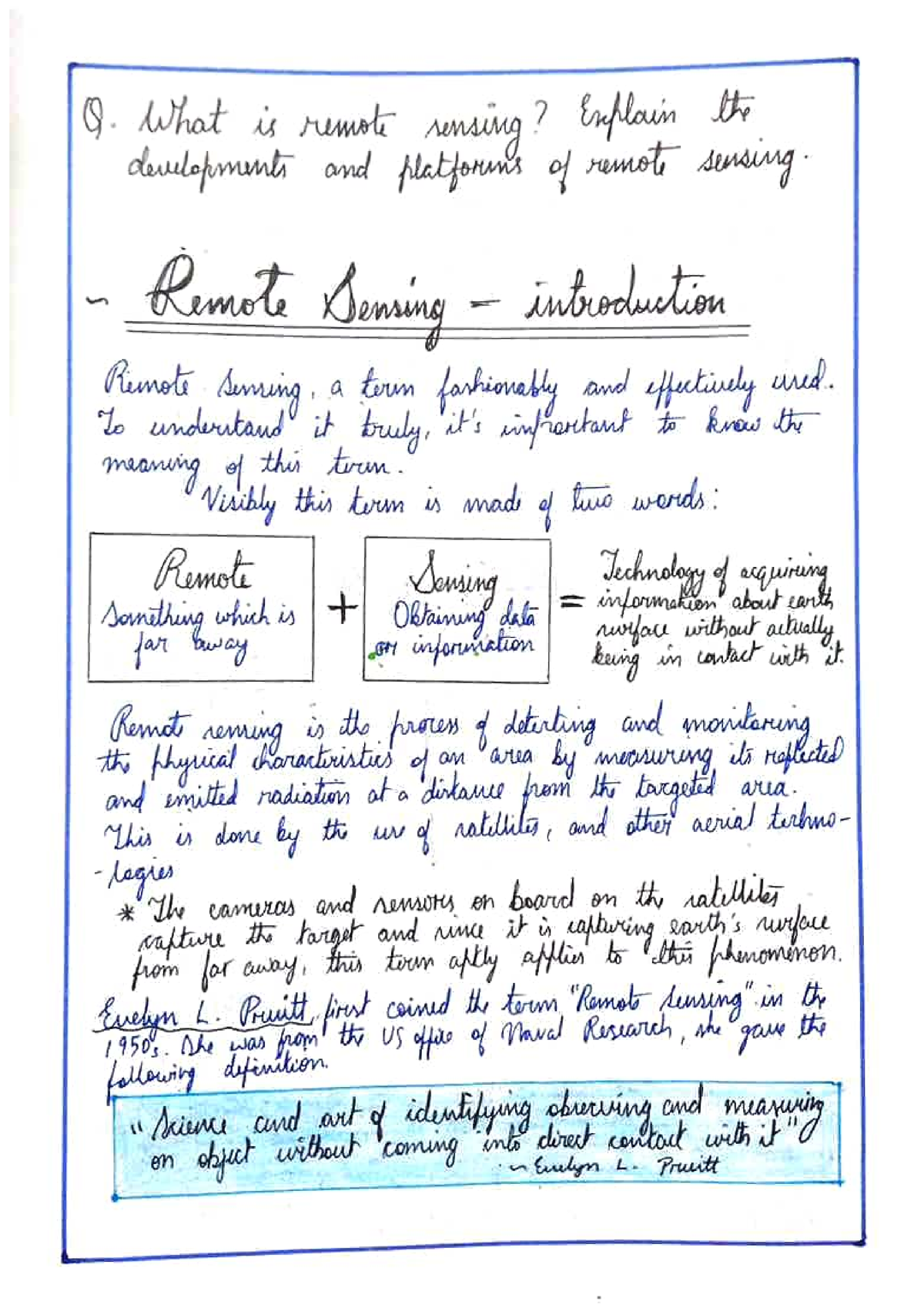 Remote Sensing- Developments And Platforms - BA( Hons.) Geography - Studocu