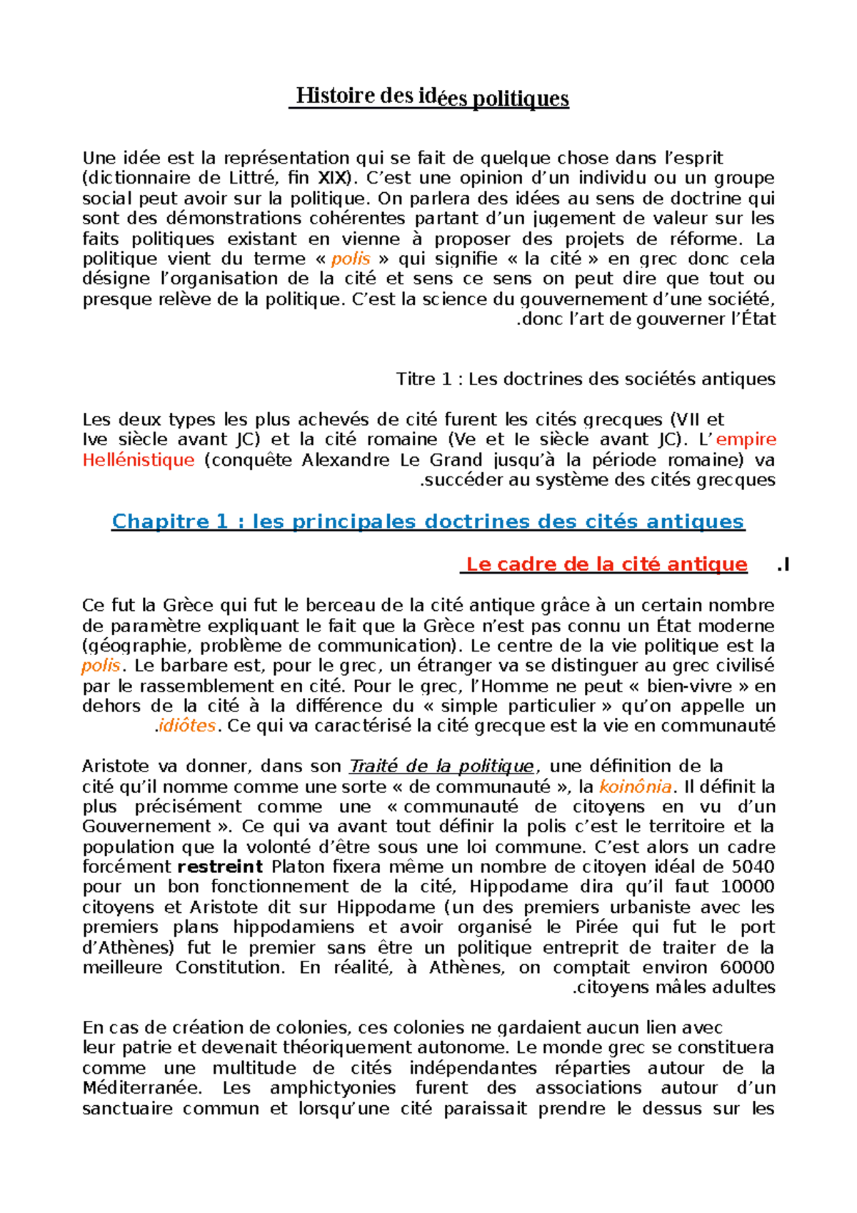 HISTOIRE DES IDÉES POLITIQUES DEPUIS LE XIXÈME SIÈCLE, 4èmeéd., coll