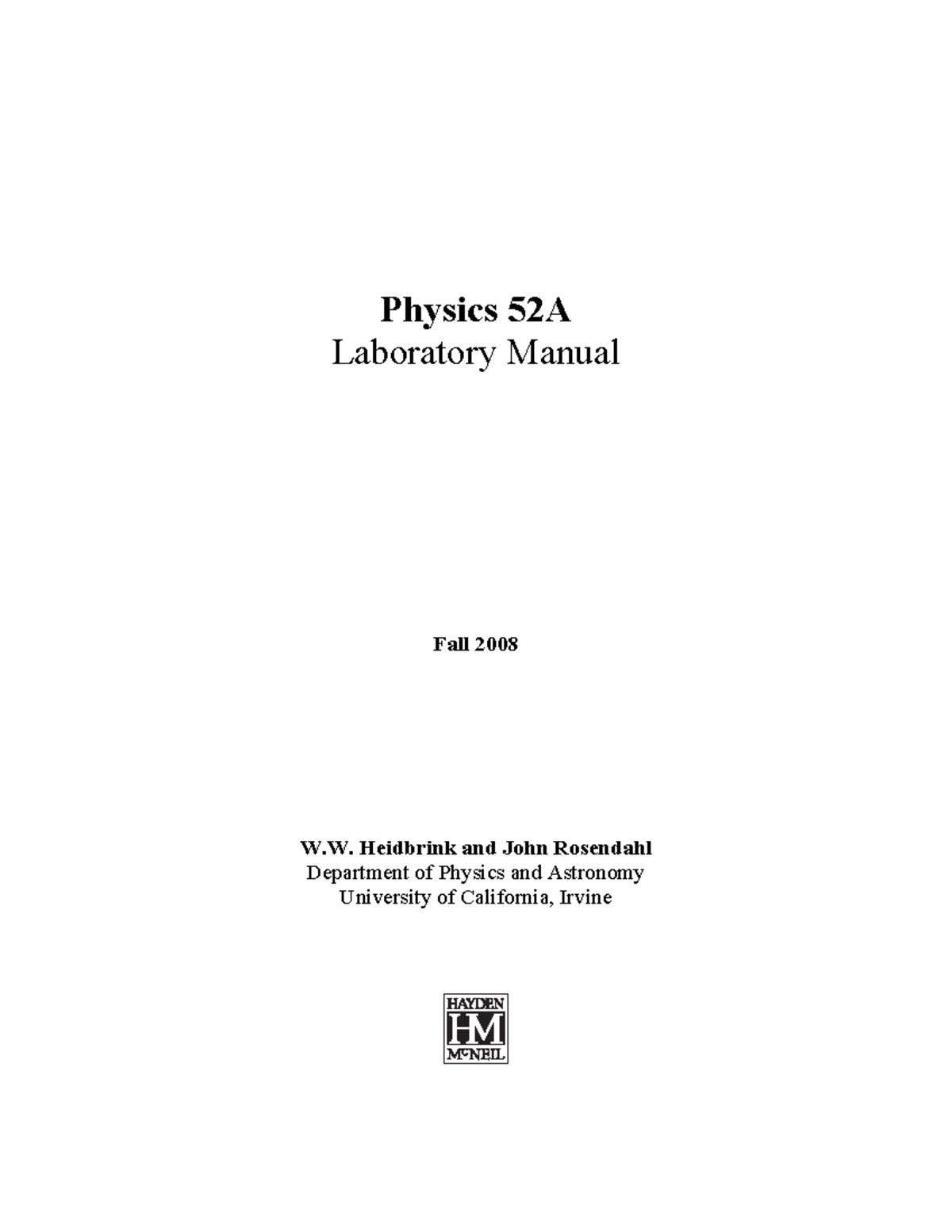 52A+Lab+Manual lab manual that the class uses Physics 52A