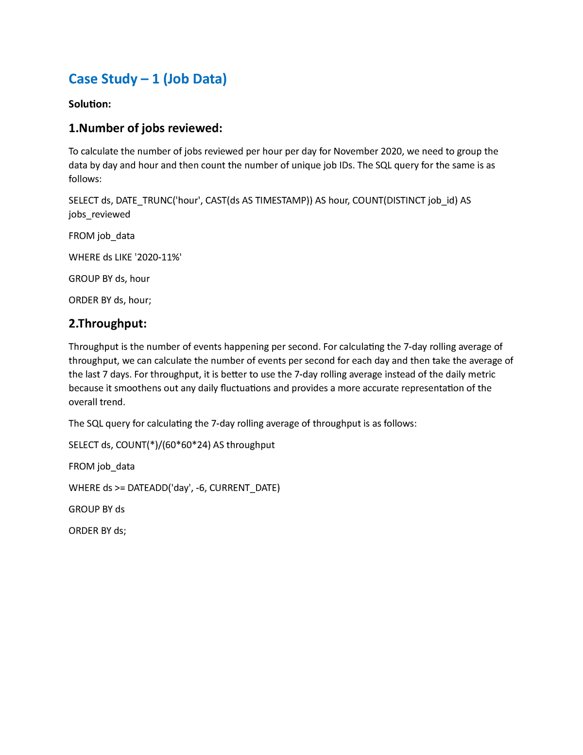 case study 2 (investigating metric spike)