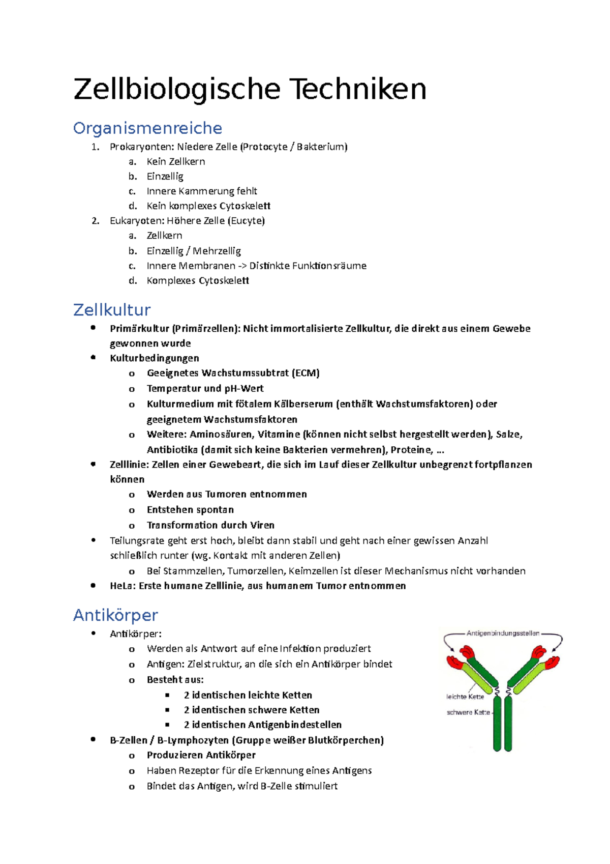 Zellbiologie - Zellbiologische Methoden - Vorlesung 1 - Zellbiologische ...