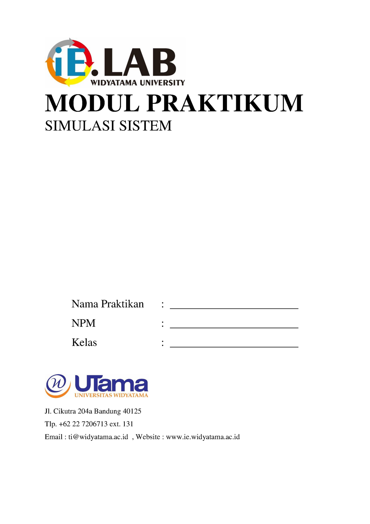 Modul Praktikum Simulasi Sistem Rev - MODUL PRAKTIKUM SIMULASI SISTEM ...