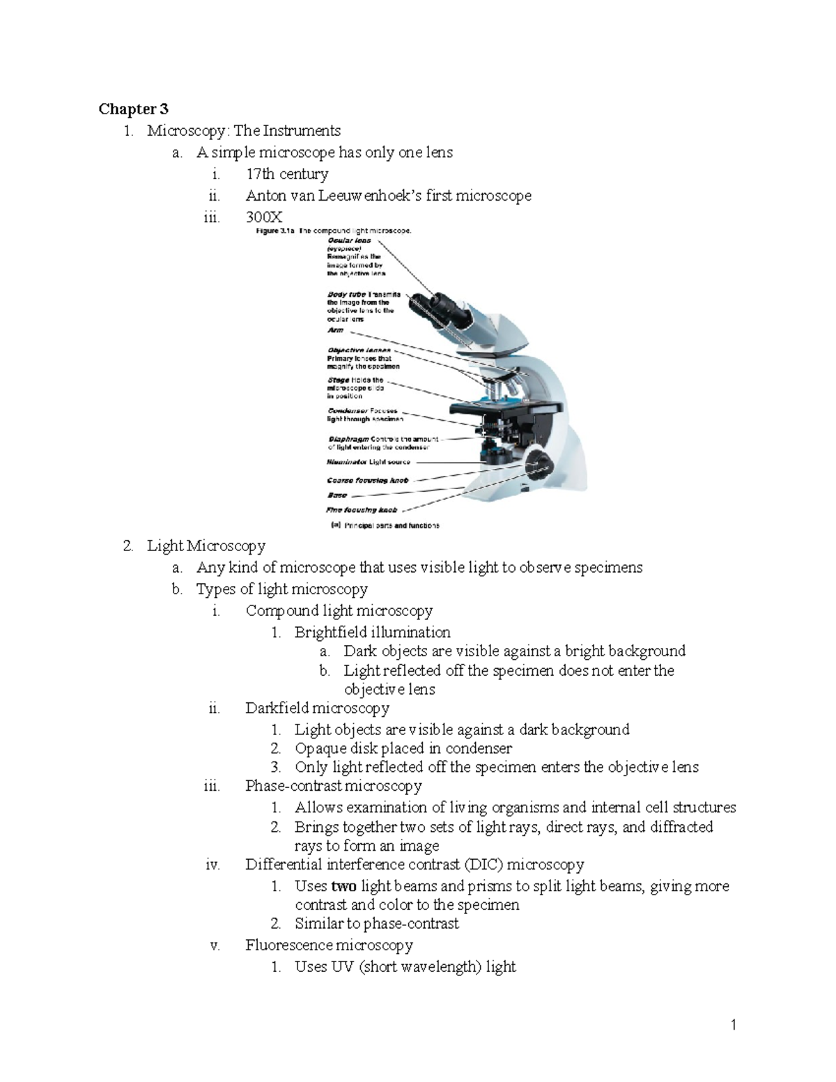 NRSG 205 - Microbiology Week 2 - Chapter 3 Microscopy: The Instruments ...