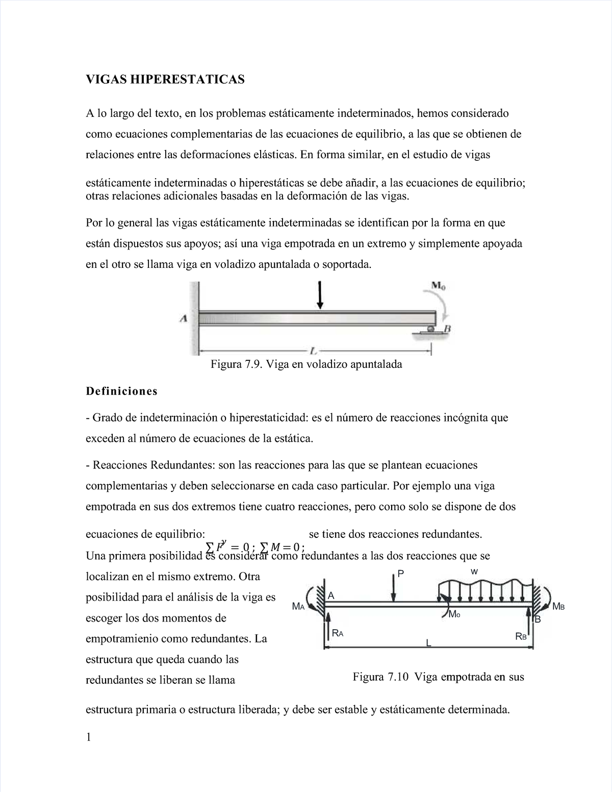 Pdf-vigas-hiperestaticas-definiciones Compress - Planificacion Y ...