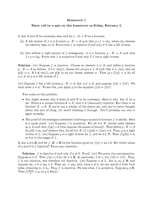 HW10 - Answers Included - Homework 10 There will be a quiz based on ...