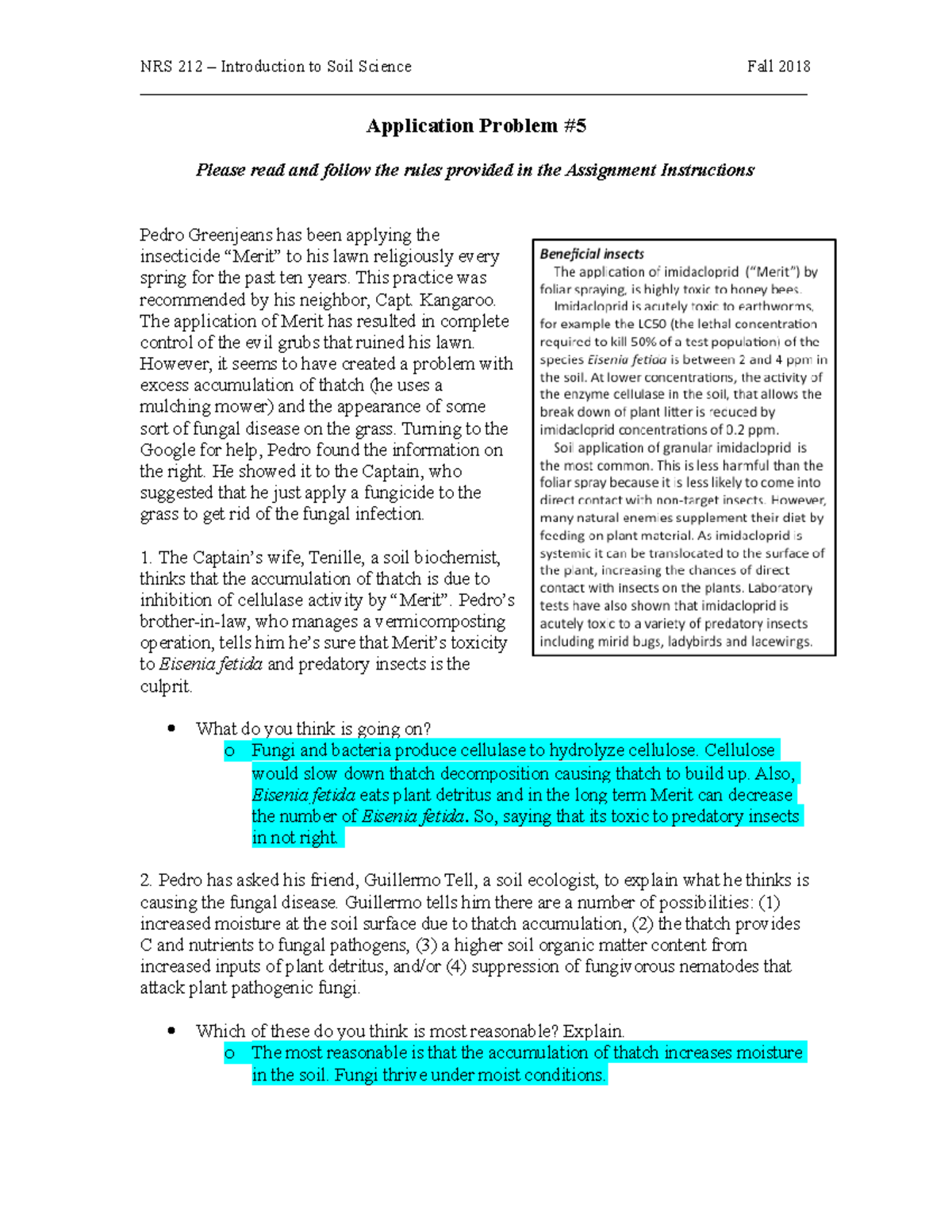 Application Problem 5 - Soil Biology Ecology - 2018 - NRS 212 ...