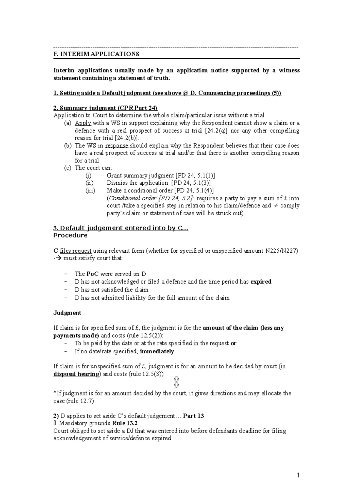 Interim Application LPC Notes INTERIM APPLICATIONS Interim