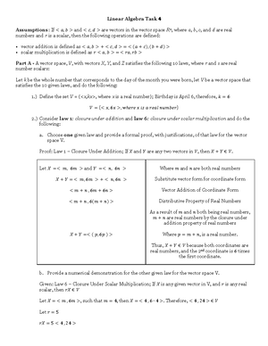 Vector Spaces notes - Linear Algebra - Vector Spaces: Handwritten notes ...