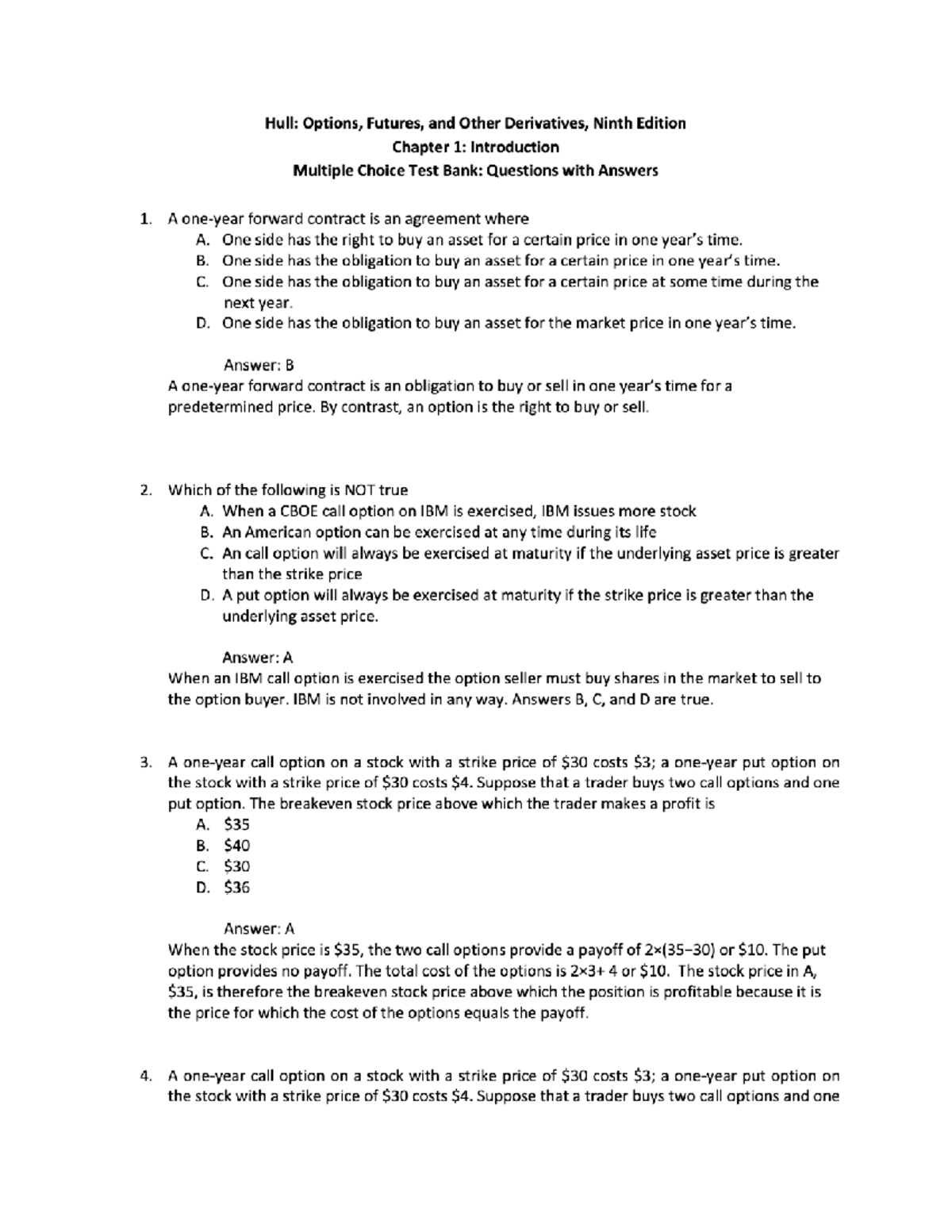 Chap 1 Introduction - Financial Risk Management - Studocu