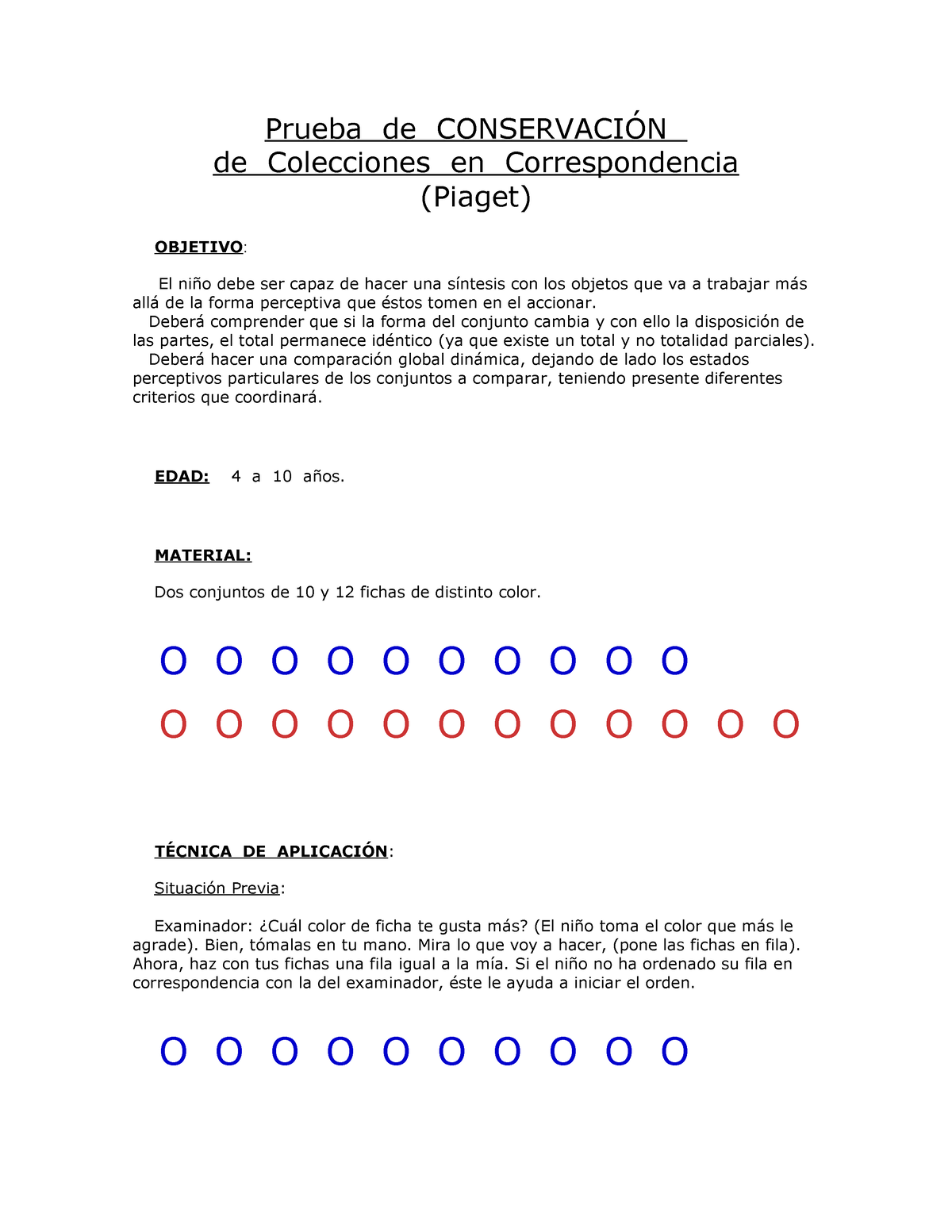 Prueba de conservaci n Prueba de CONSERVACI N de Colecciones en