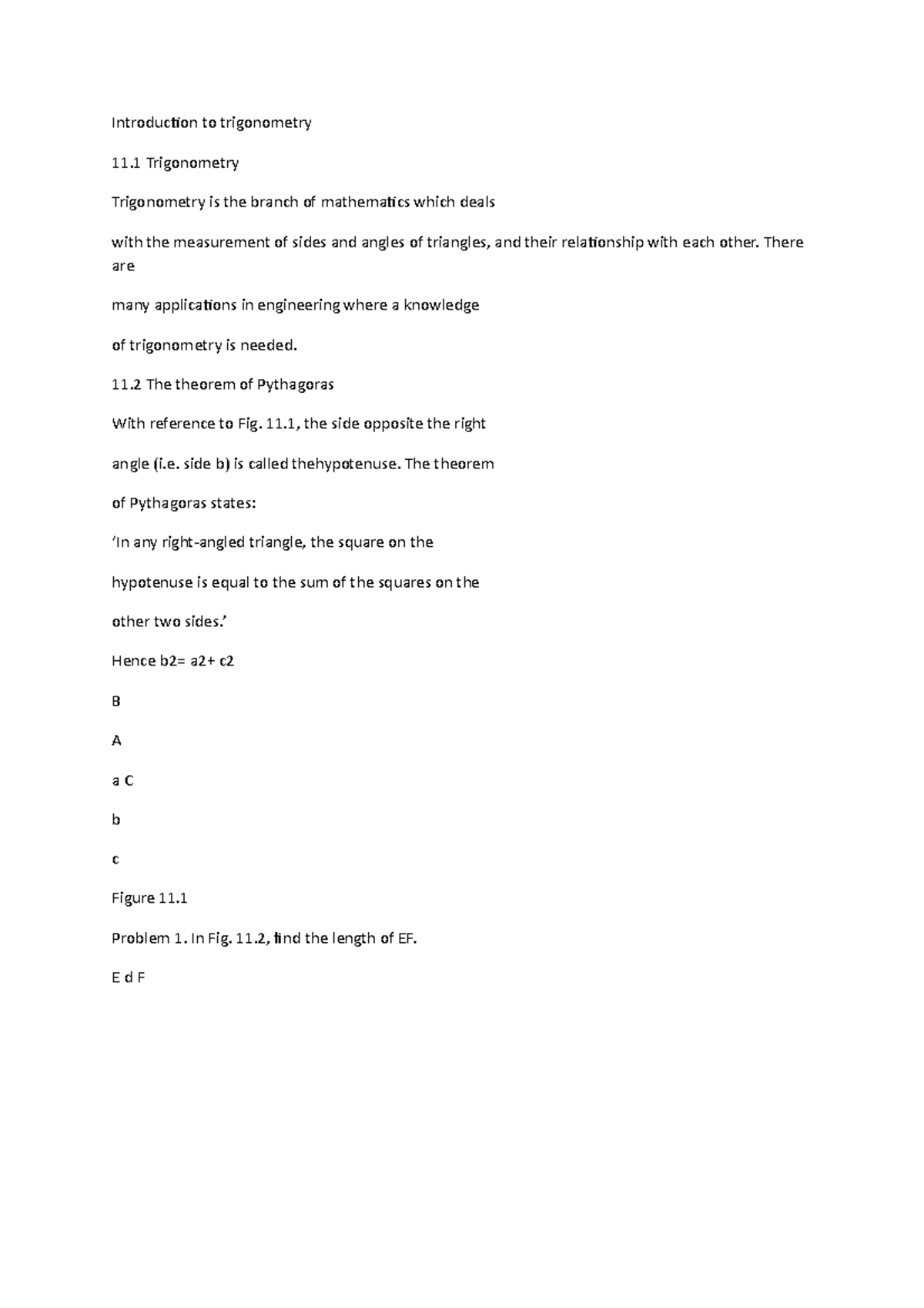 Introduction to trigonometry - There are many applications in ...