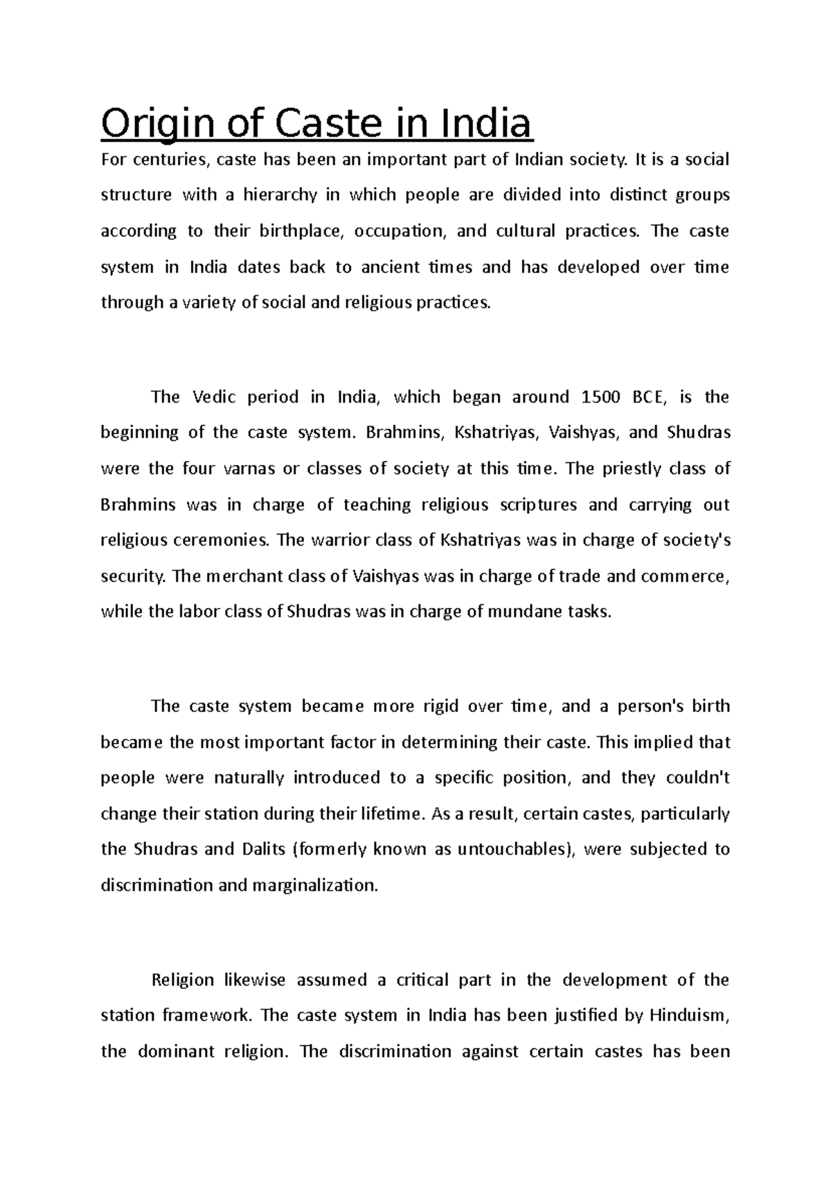 Origin Of Caste In India It Is A Social Structure With A Hierarchy In origin-of-caste-in-india-it-is-a-social-structure-with-a-hierarchy-in
