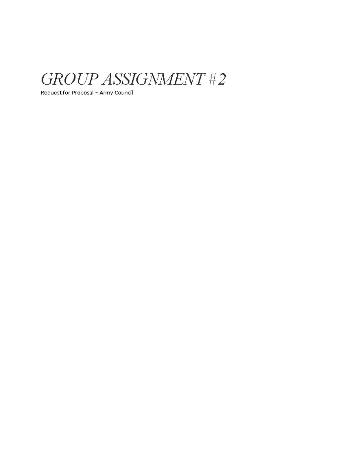 army group assignment