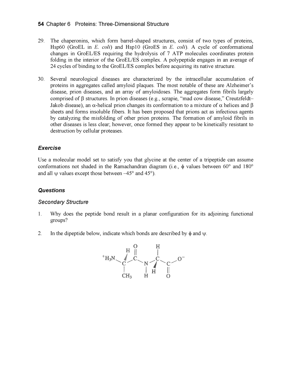 Biochemistry-22 - N A - 54 Chapter 6 Proteins: Three-dimensional 