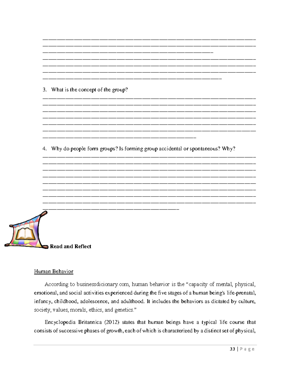 Extracted CWTS- Module- Lesson-1-4 - - Studocu
