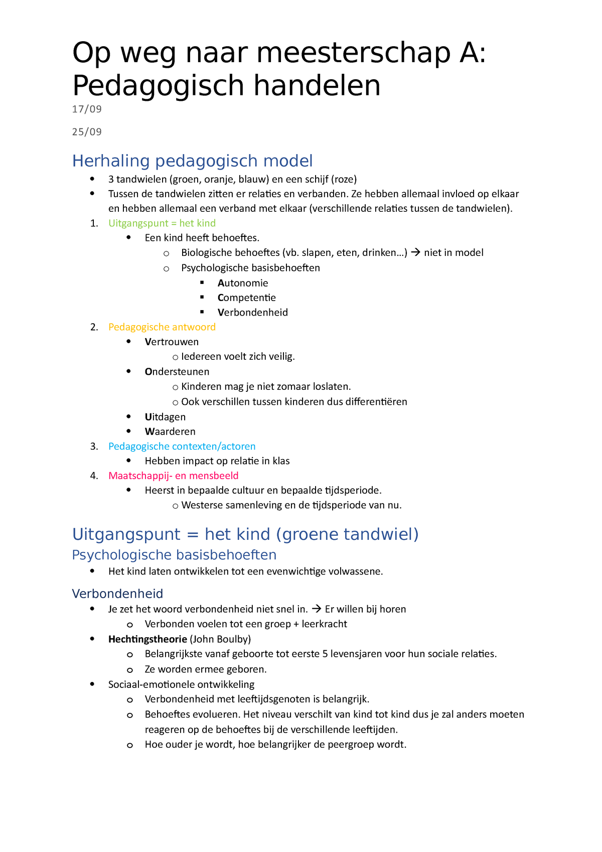 Op Weg Naar Meesterschap A Pedagogisch Handelen - Pedagogisch Handelen ...