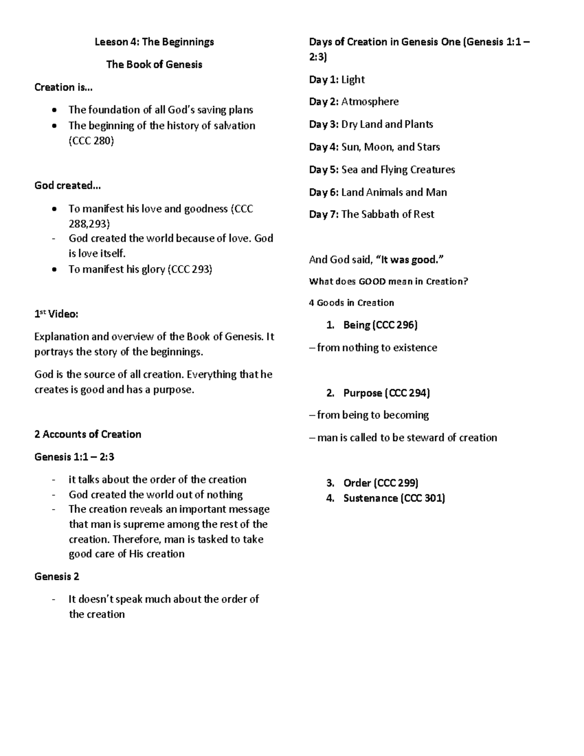 Reled-Final-Reviewer - Leeson 4: The Beginnings The Book of Genesis ...