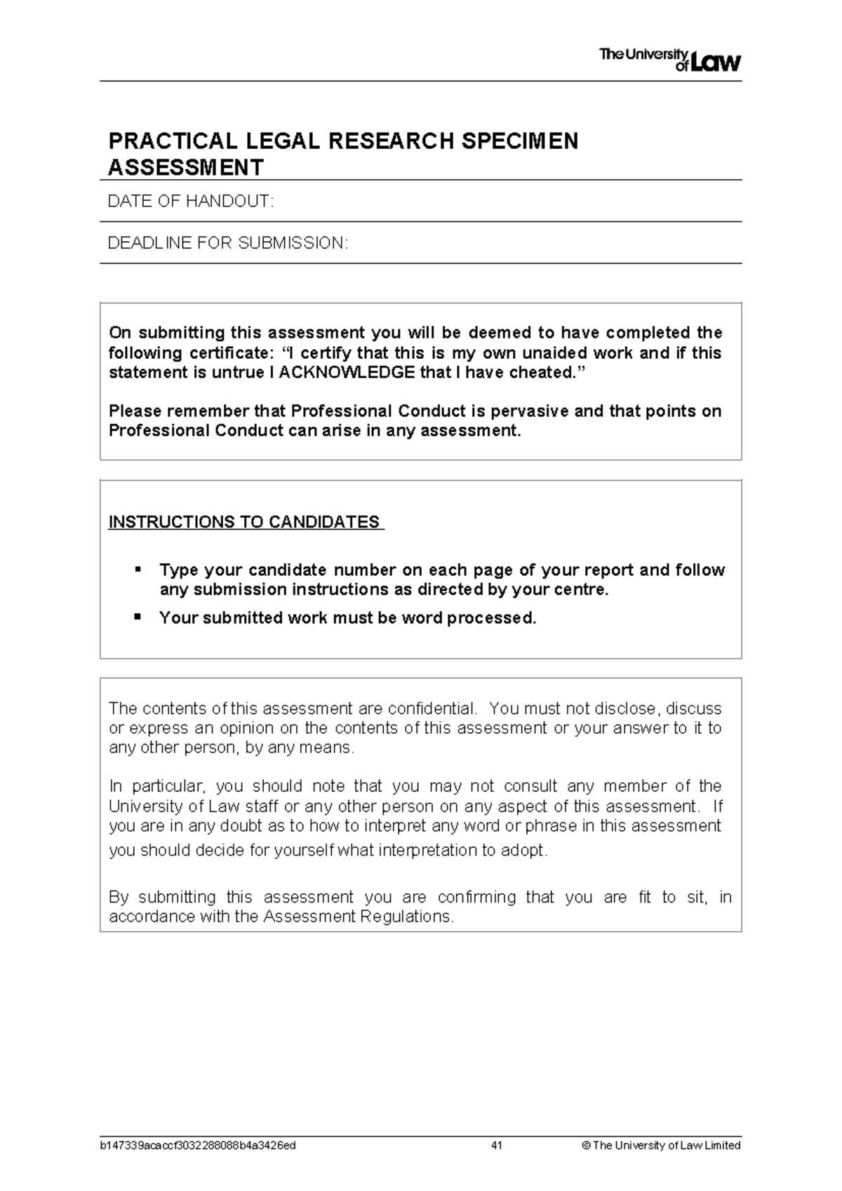2425 ipp practical legal research ce01 specimen assessment - PRACTICAL ...