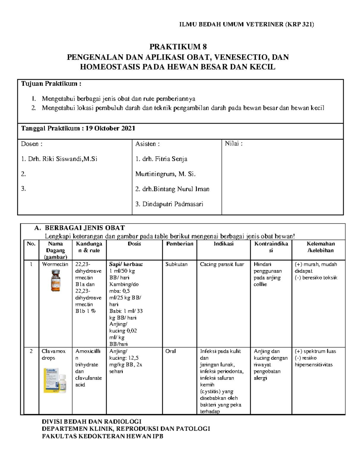 Laporan IBUV Pertemuan 8 - DIVISI BEDAH DAN RADIOLOGI DEPARTEMEN KLINIK ...