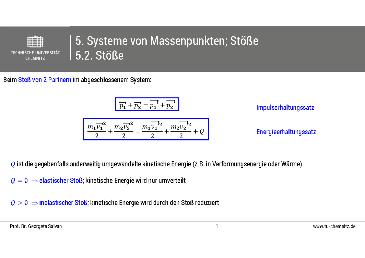 WS21 21 VL7 - Vorlesungsnotizen 7 - Physik Mit Experimenten - - StuDocu