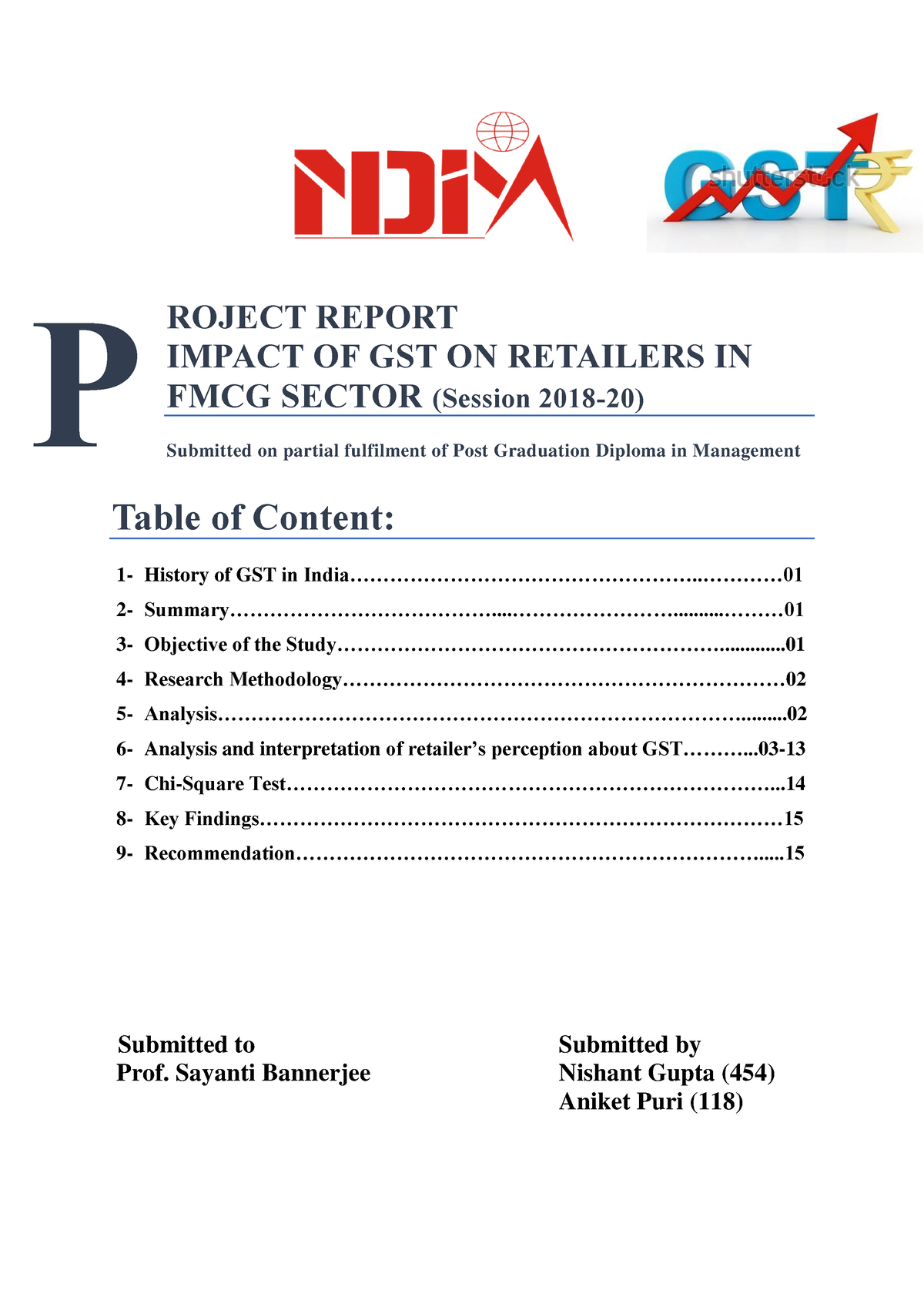 Brm-project FIRST SEM For Students - ROJECT REPORT IMPACT OF GST ON ...