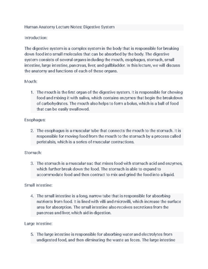 Lecture Notes Anatomy and Physiology Unit 1 - Studocu