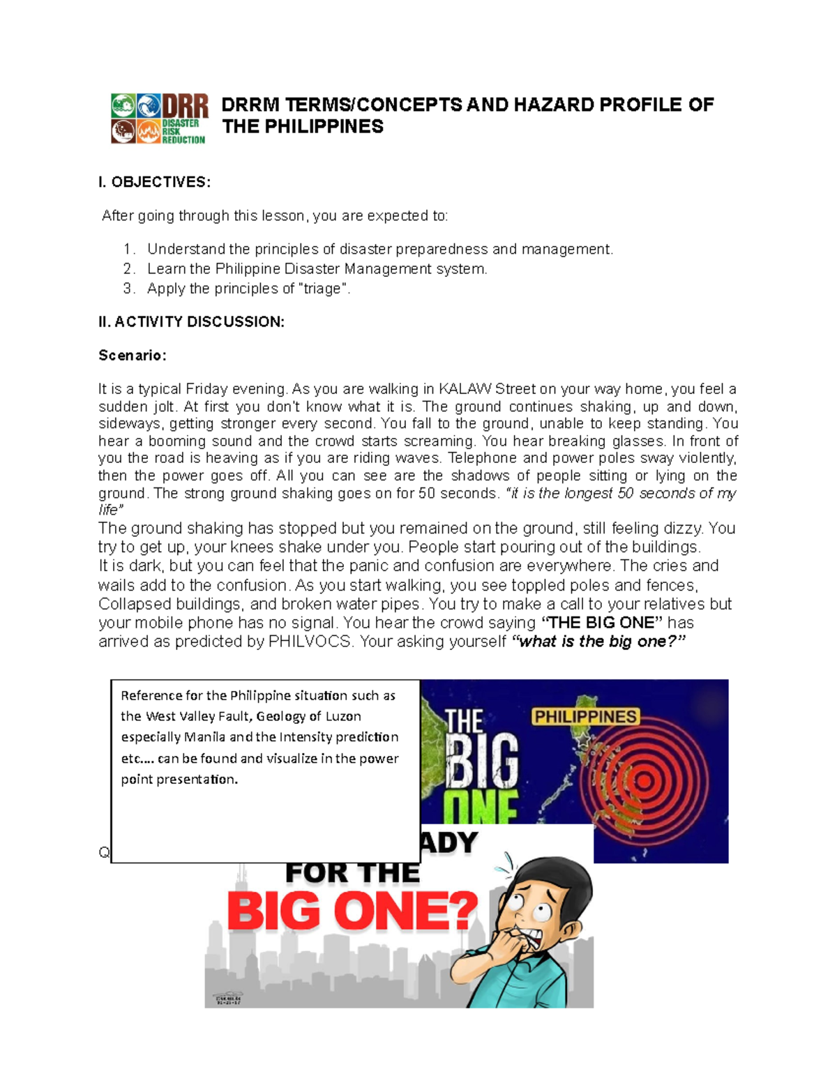 CWTS-2- Module-1-DRRM- Termsconcepts - DRRM TERMS/CONCEPTS AND HAZARD ...