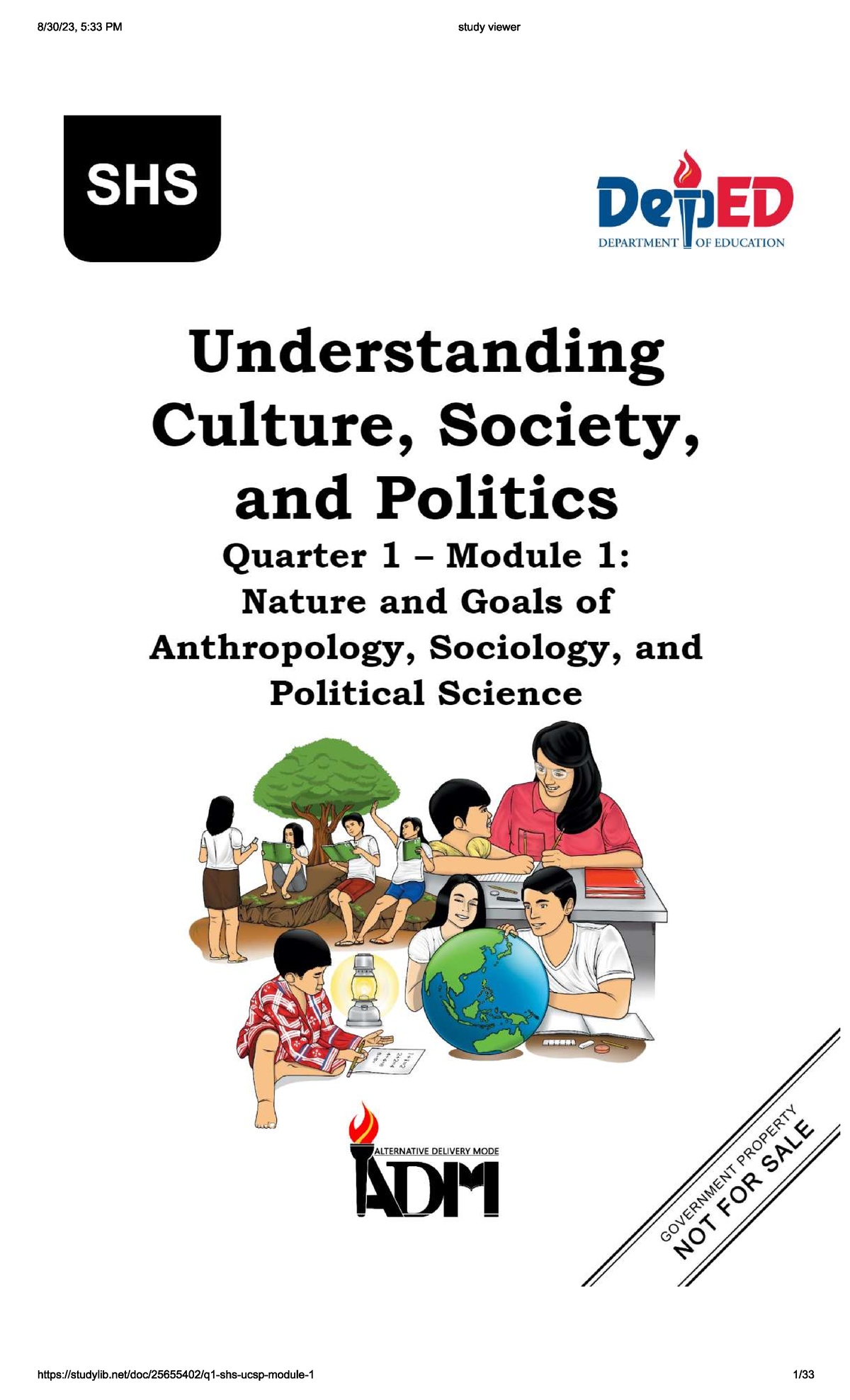 UCSP - Understanding Culture, Society and politics - Studocu