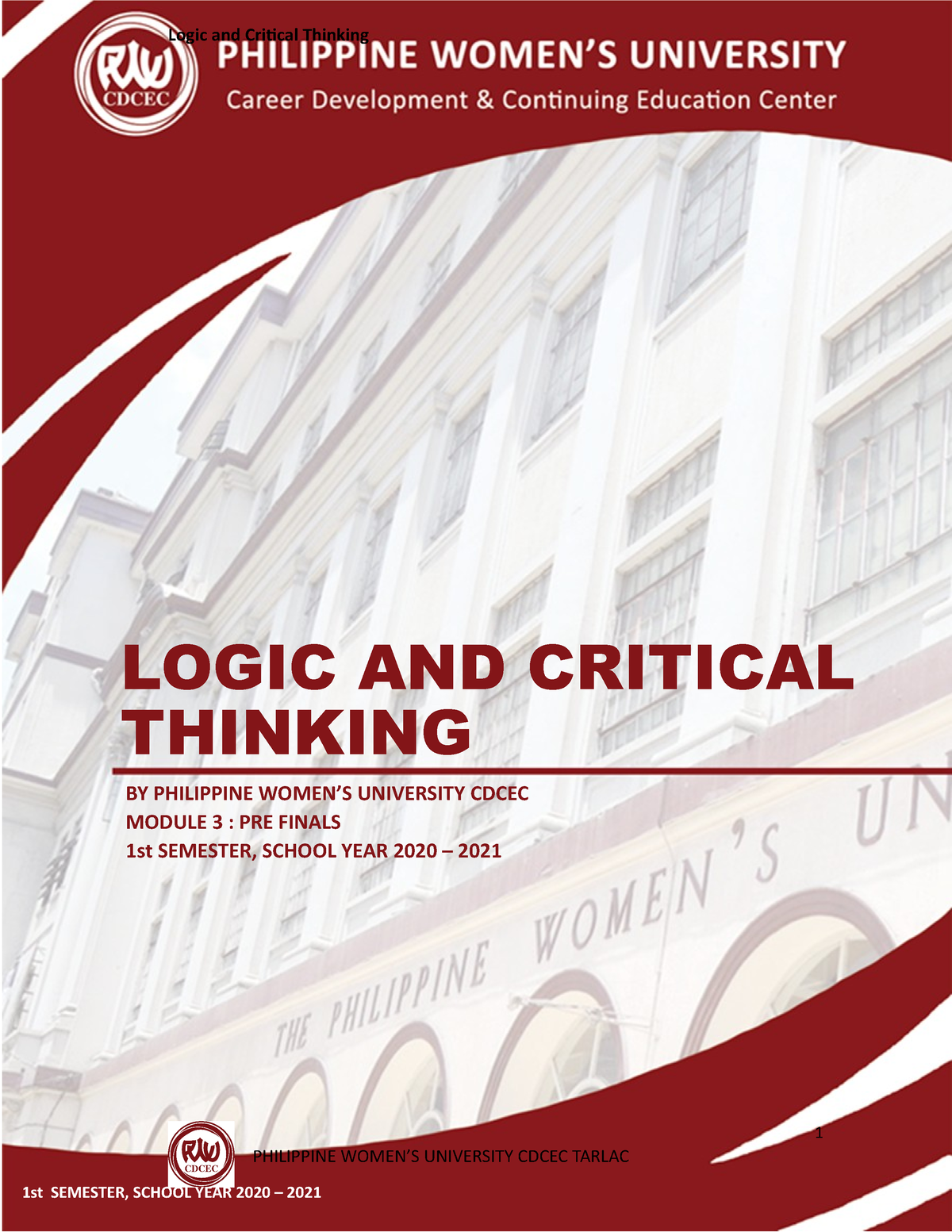 logic and critical thinking module pdf