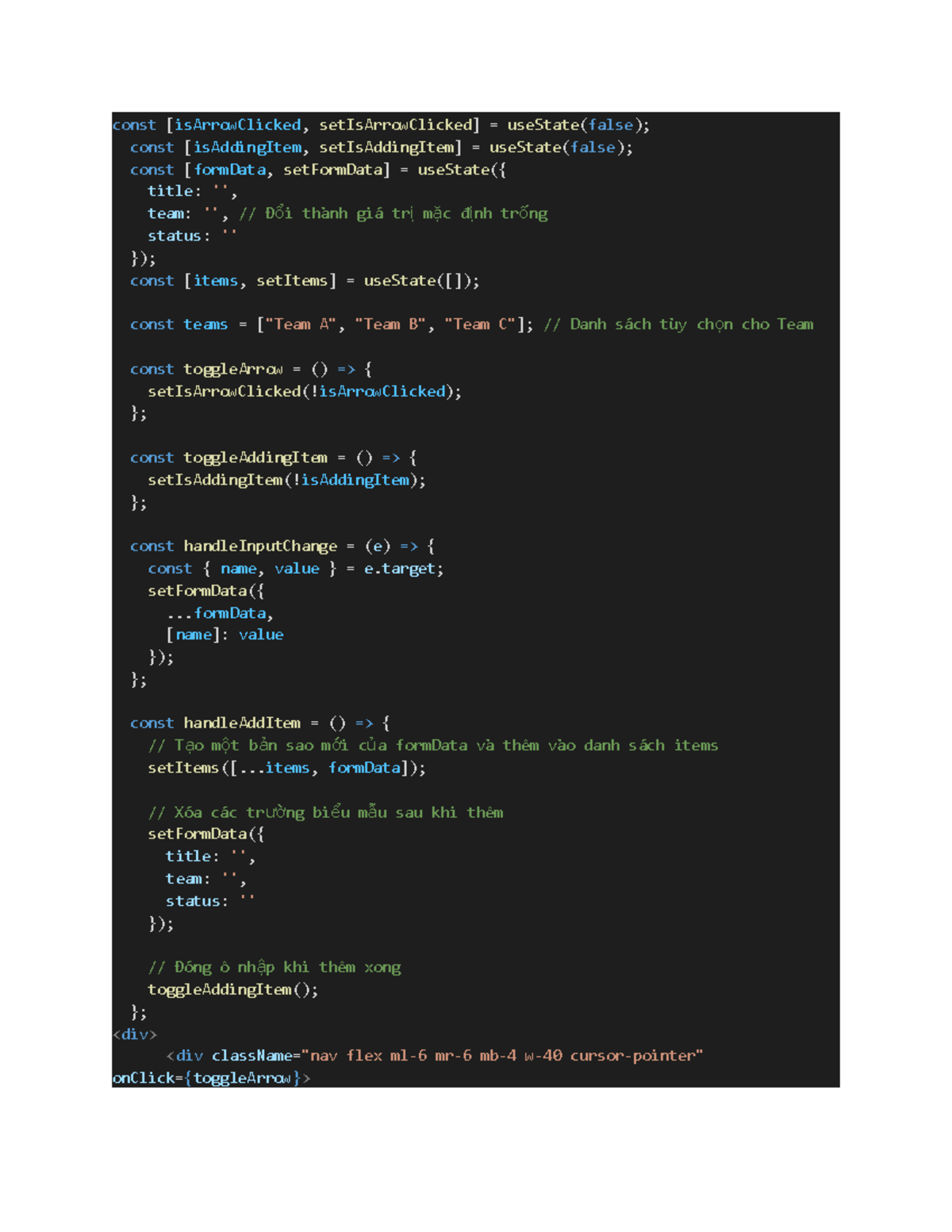 Const - hbhj - const [isArrowClicked, setIsArrowClicked] = useState ...
