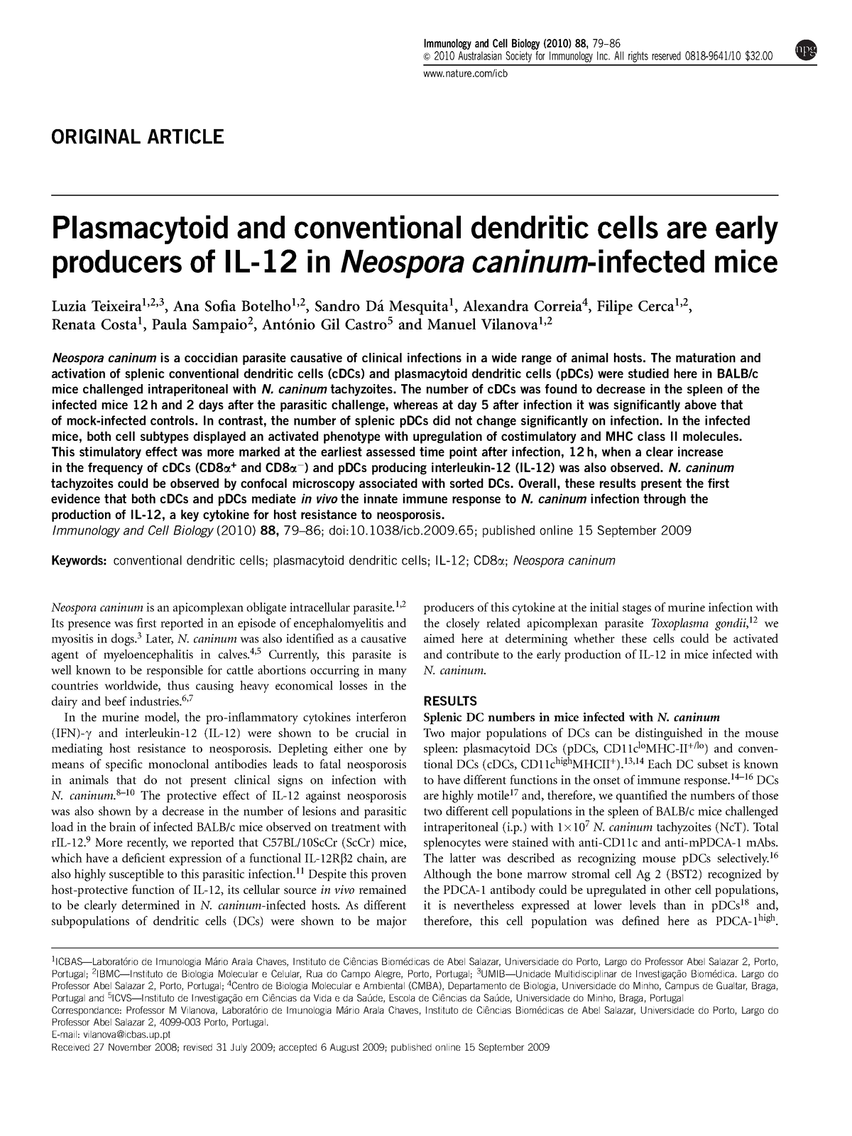 Plasmacytoid and conventional dendritic - The maturation and activation ...