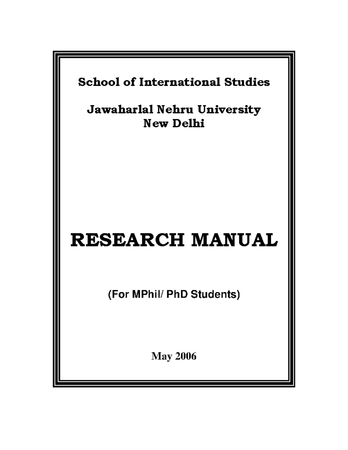 SIS Research Manual - - Studocu